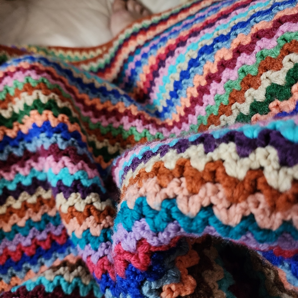Gorgeous crochet lap cover